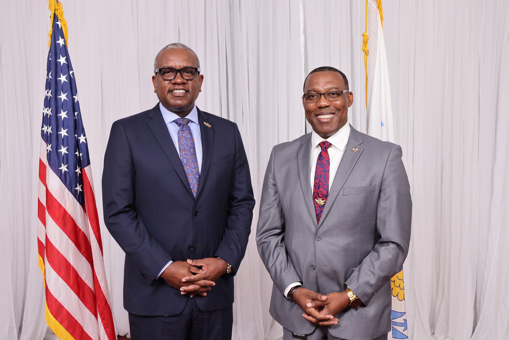 Governor Albert Bryan Jr. & Mario Brooks (Source: Government House)