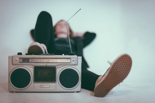 Women listening Radio