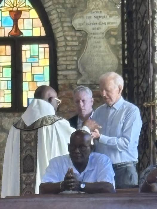 Biden attending Holy Cross Catholic Church services in St Croix