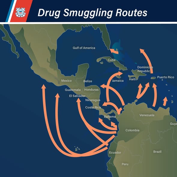 Map of Drug Smuggling Routes